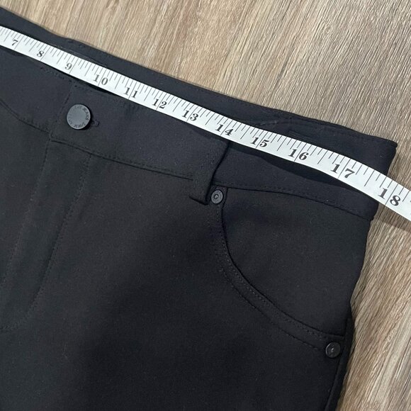 NWT Women's Lg DKNY Jeans Black Midweight Straight Leg Ponte Comfy Stretch Pants - Picture 12 of 15